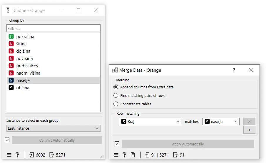 Eliminating duplicate place names and merging data